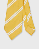 Load image into Gallery viewer, Silk Woven Tie in Butter/White Double Stripe
