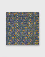Load image into Gallery viewer, Linen Print Pocket Square in Navy Multi Mosaic
