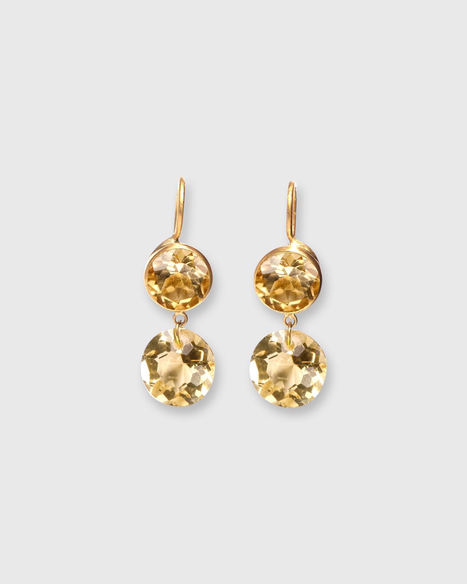 Extra Small Incandescence Hook Earrings in Citrine