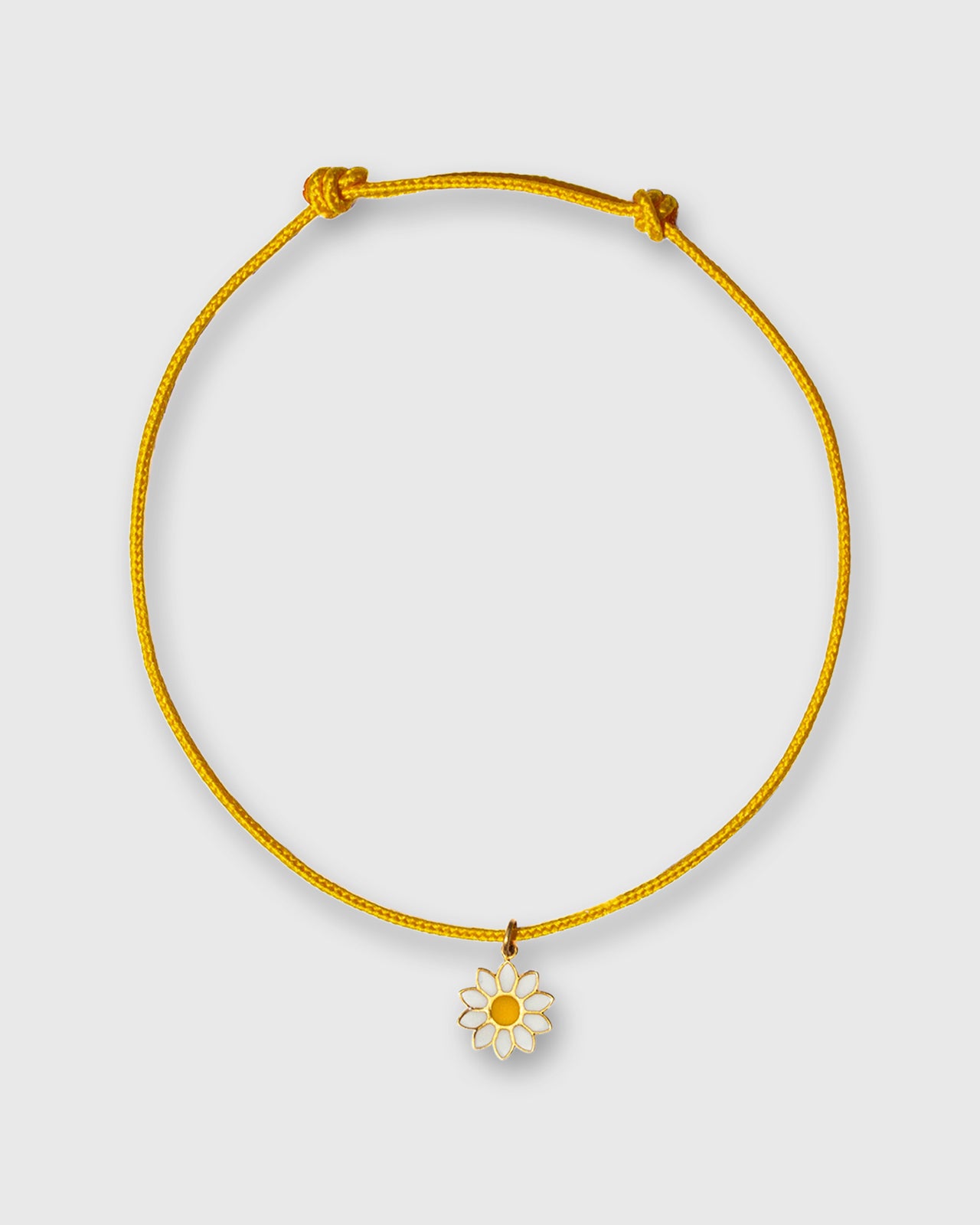 Daisy Charm Bracelet in Gold/Assorted Color Cord