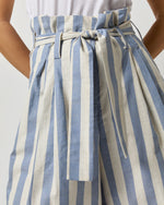 Load image into Gallery viewer, Bermuda Short in Blue/White Stripe
