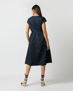 Load image into Gallery viewer, Cap-Sleeve Dress in Navy

