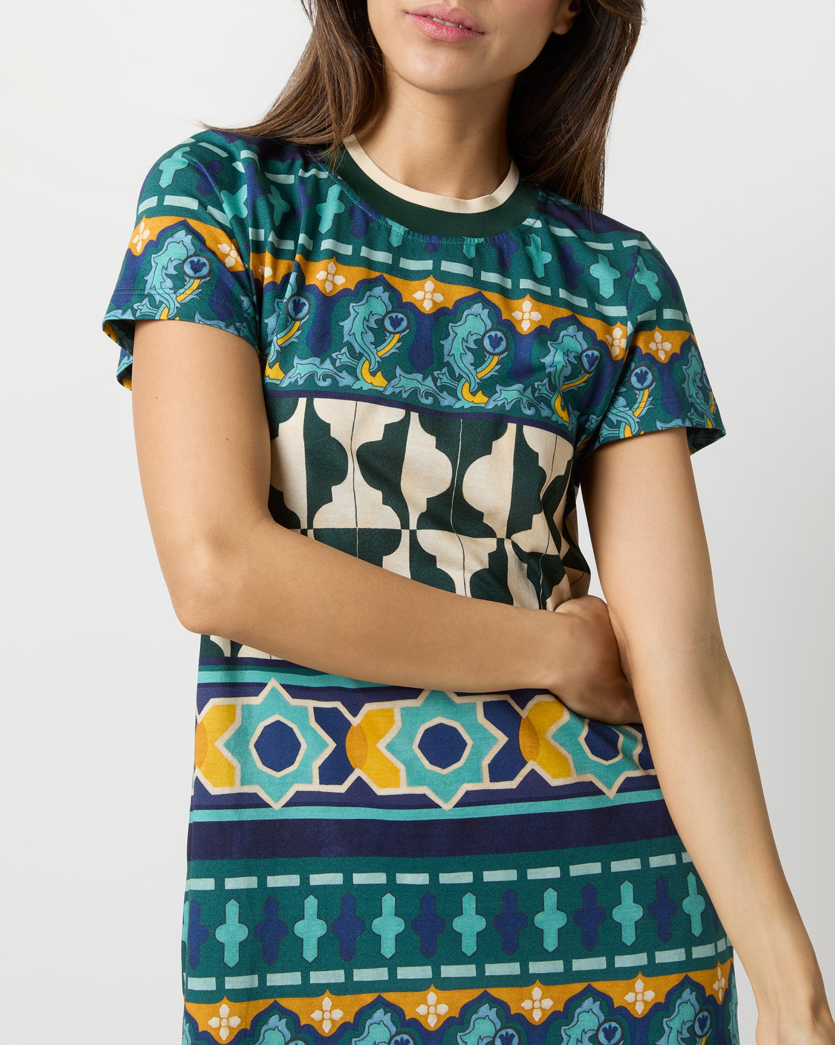 Sporty Swing Dress in Emerald Casareale Barr Cotton Jersey | Shop Ann Mashburn Sporty Swing Dress in Emerald Casareale Barr Cotton Jersey | Shop Ann Mashburn