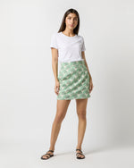 Load image into Gallery viewer, Baia Mini Skirt in Mint Fans Shot Cotton

