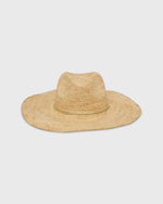 Load image into Gallery viewer, Raffia Crochet Continental Hat in Natural/Gold
