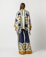 Load image into Gallery viewer, Foulard Shirt in Blue Mudejar Placée Silk Twill
