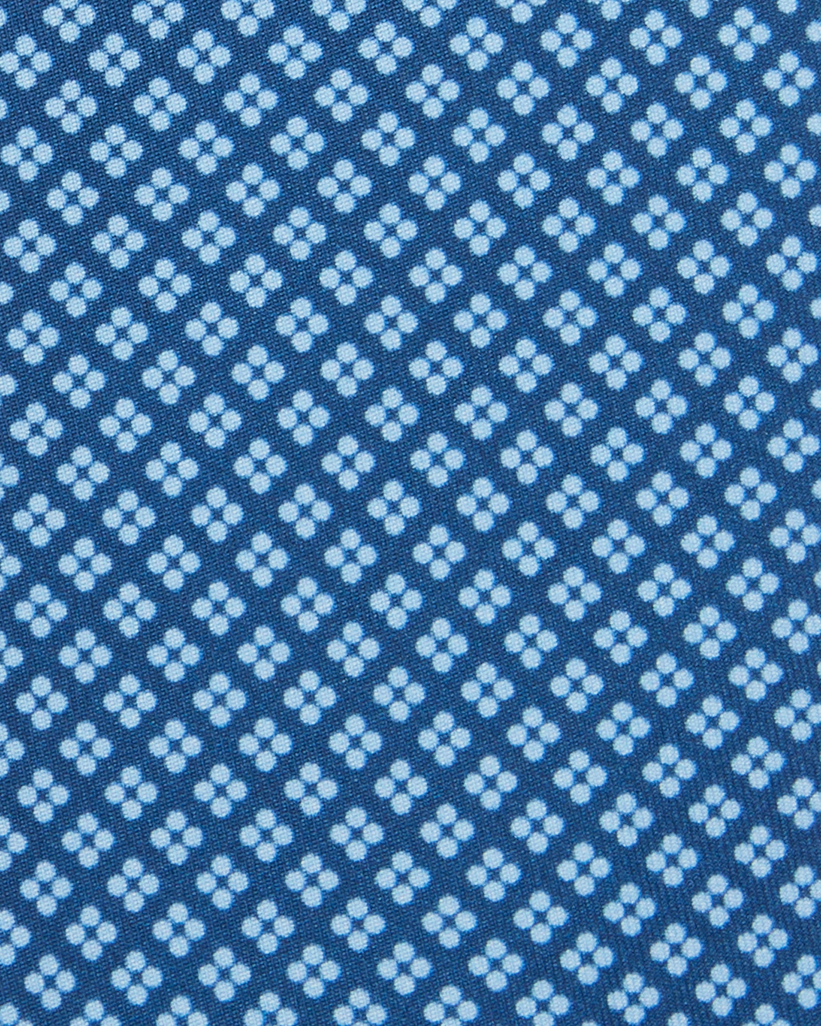 Silk Print Tie in Dark Blue/Sky Geo Flower