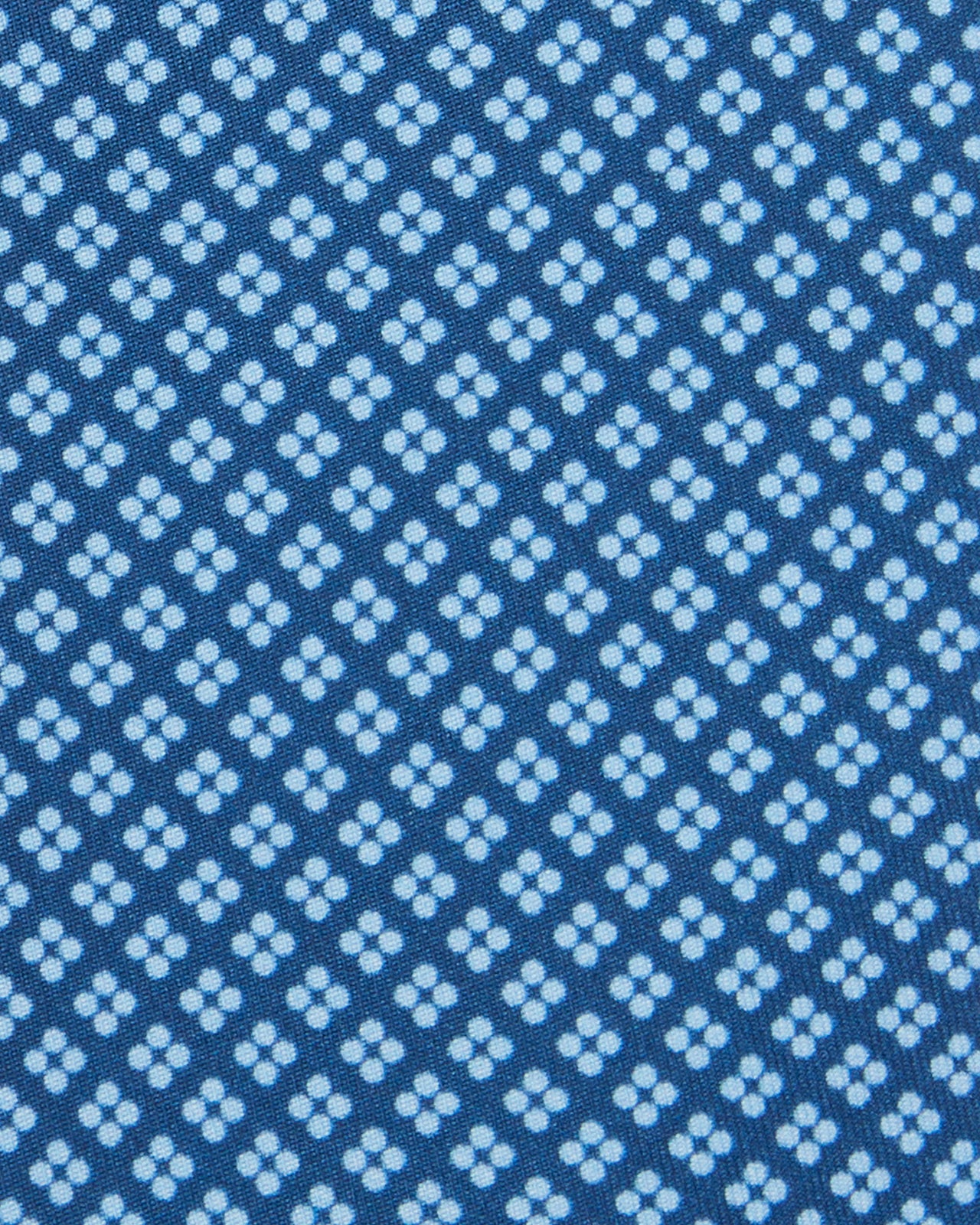 Silk Print Tie in Dark Blue/Sky Geo Flower