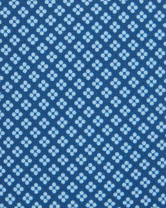 Silk Print Tie in Dark Blue/Sky Geo Flower