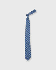 Silk Print Tie in Navy/Bone/Sky Pinwheel