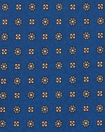 Load image into Gallery viewer, Silk Print Tie in Blue/Oat Foulard
