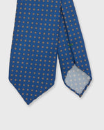 Load image into Gallery viewer, Silk Print Tie in Blue/Oat Foulard
