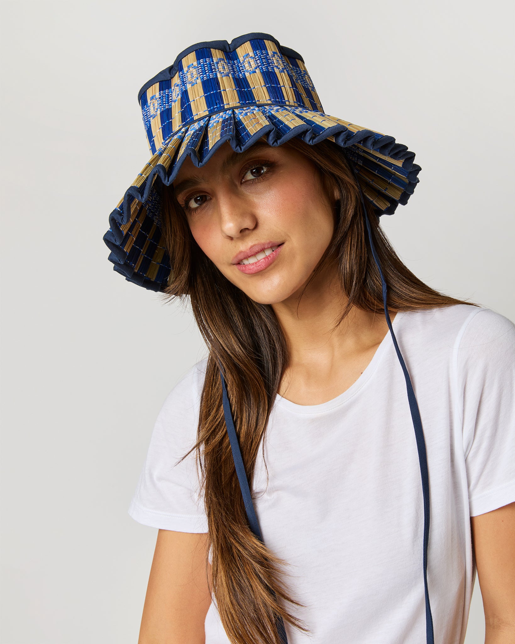 Midi Capri Hat in Mediterranean