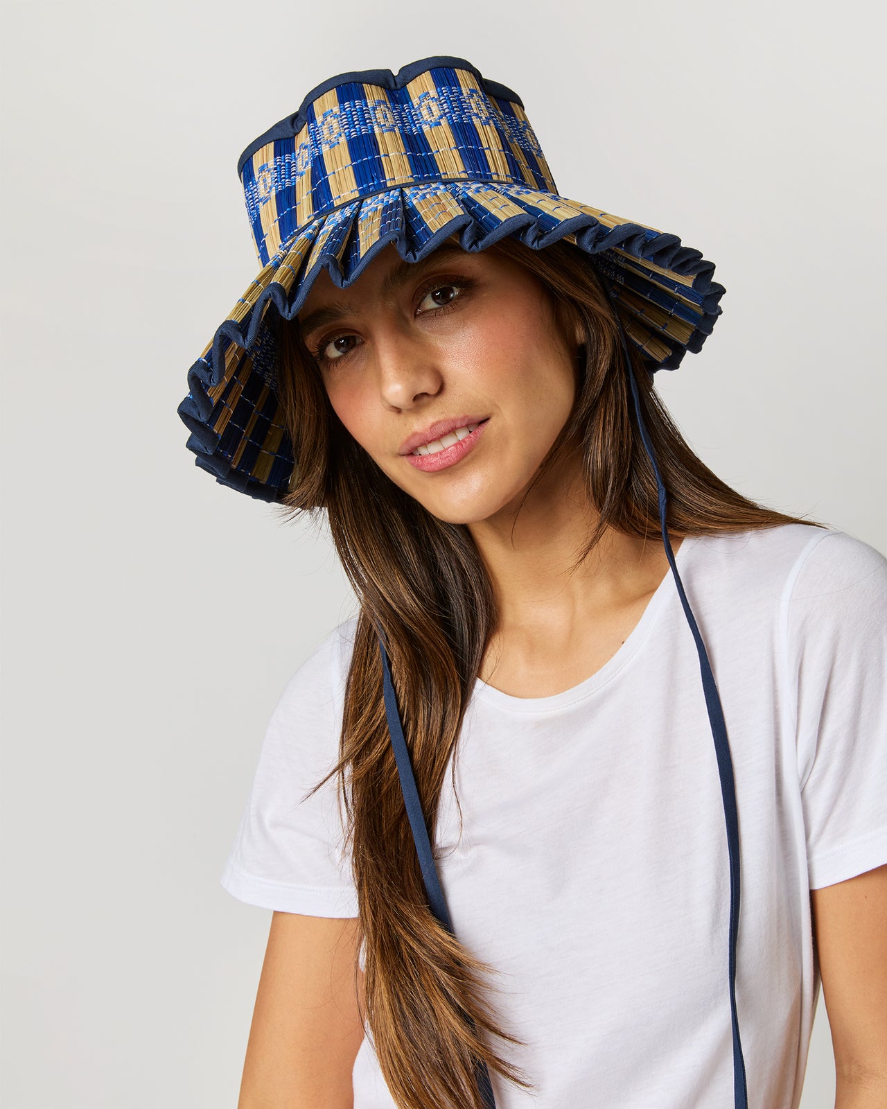Midi Capri Hat in Mediterranean