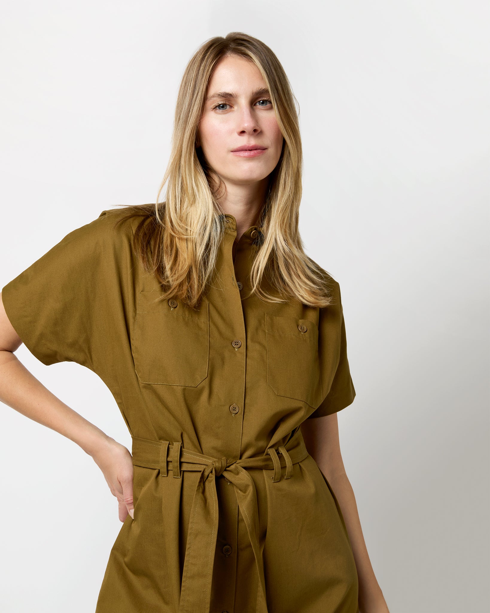New Drew Dress in Tobacco | Shop Ann Mashburn New Drew Dress in Tobacco | Shop Ann Mashburn