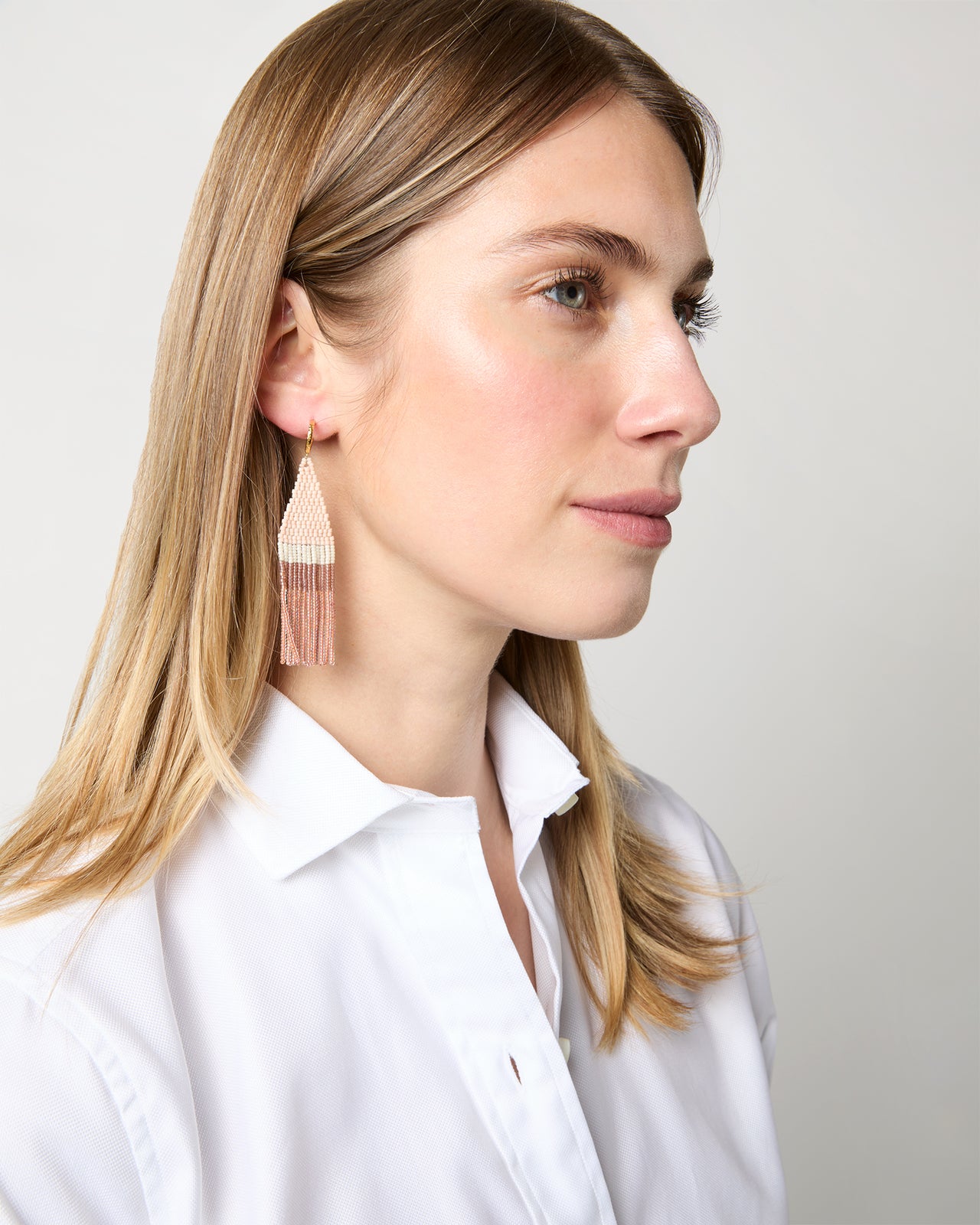 Franja Earrings in Petal