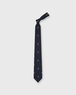 Load image into Gallery viewer, Silk Woven Club Tie in Navy Tree Of Life
