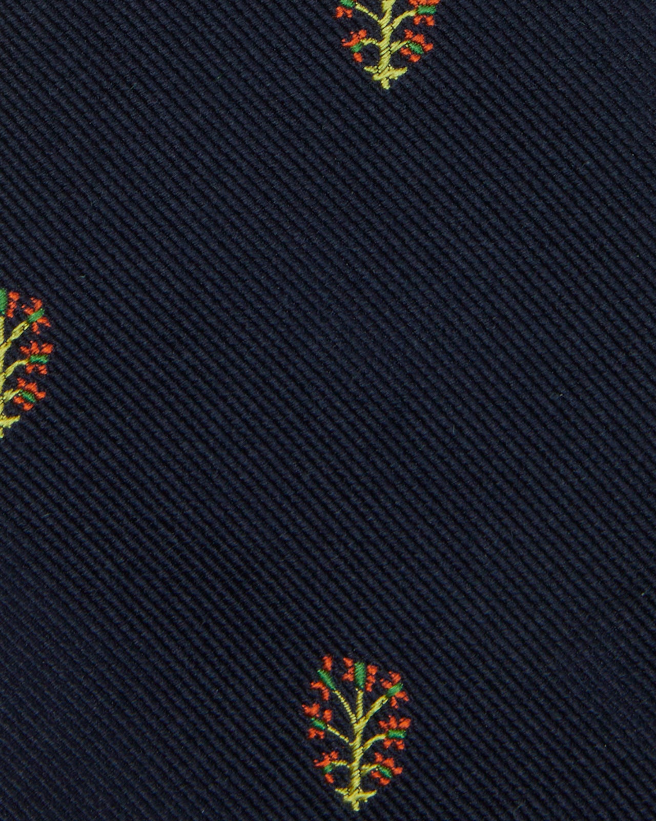 Silk Woven Club Tie in Navy Tree Of Life