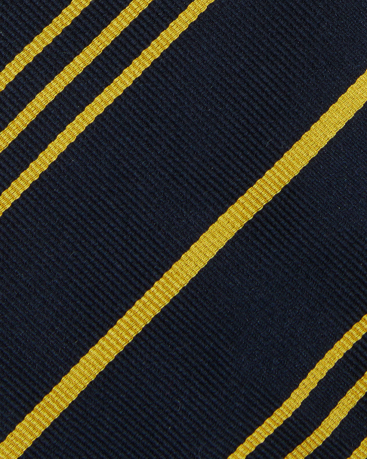 Silk Woven Tie in Navy/Gold Multi Stripe