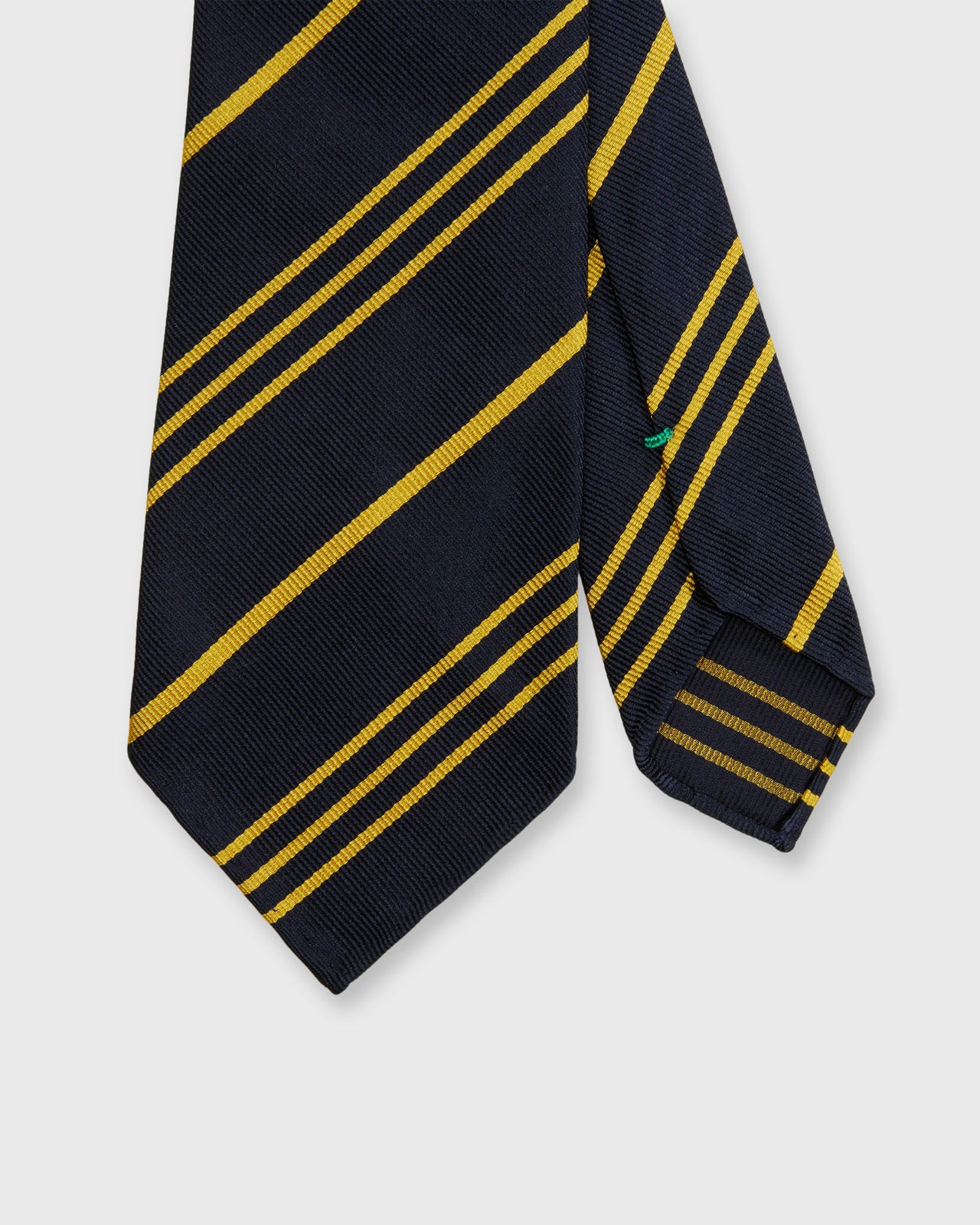 Silk Woven Tie in Navy/Gold Multi Stripe