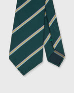 Load image into Gallery viewer, Silk Woven Tie in Spruce/Lilac/Yellow Multi Stripe
