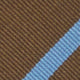 Silk Woven Tie in Brown/Sky Bar Stripe