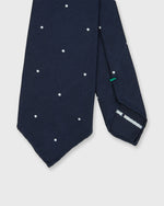 Load image into Gallery viewer, Silk Woven Tie in Navy/Ivory Dot
