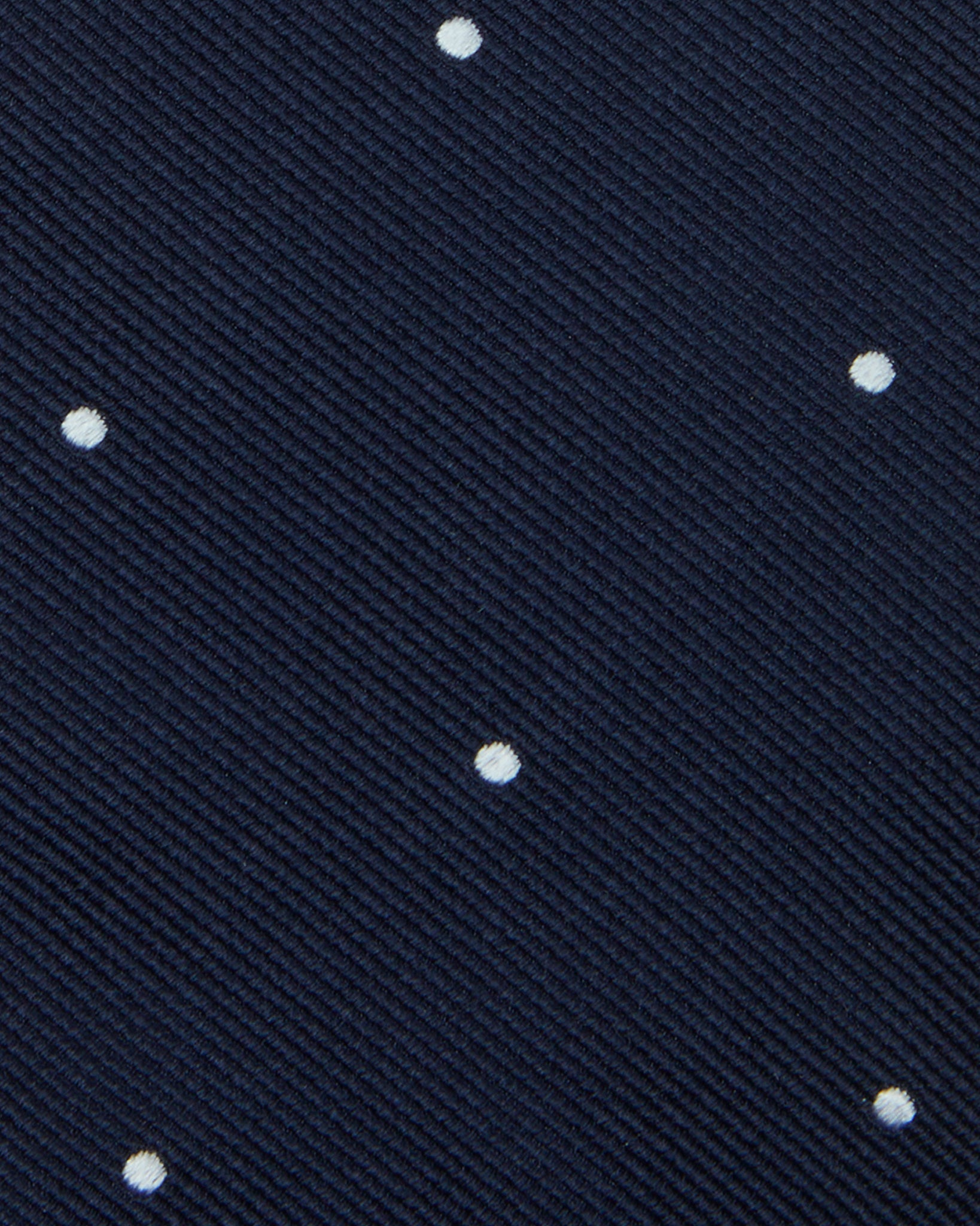 Silk Woven Tie in Navy/Ivory Dot