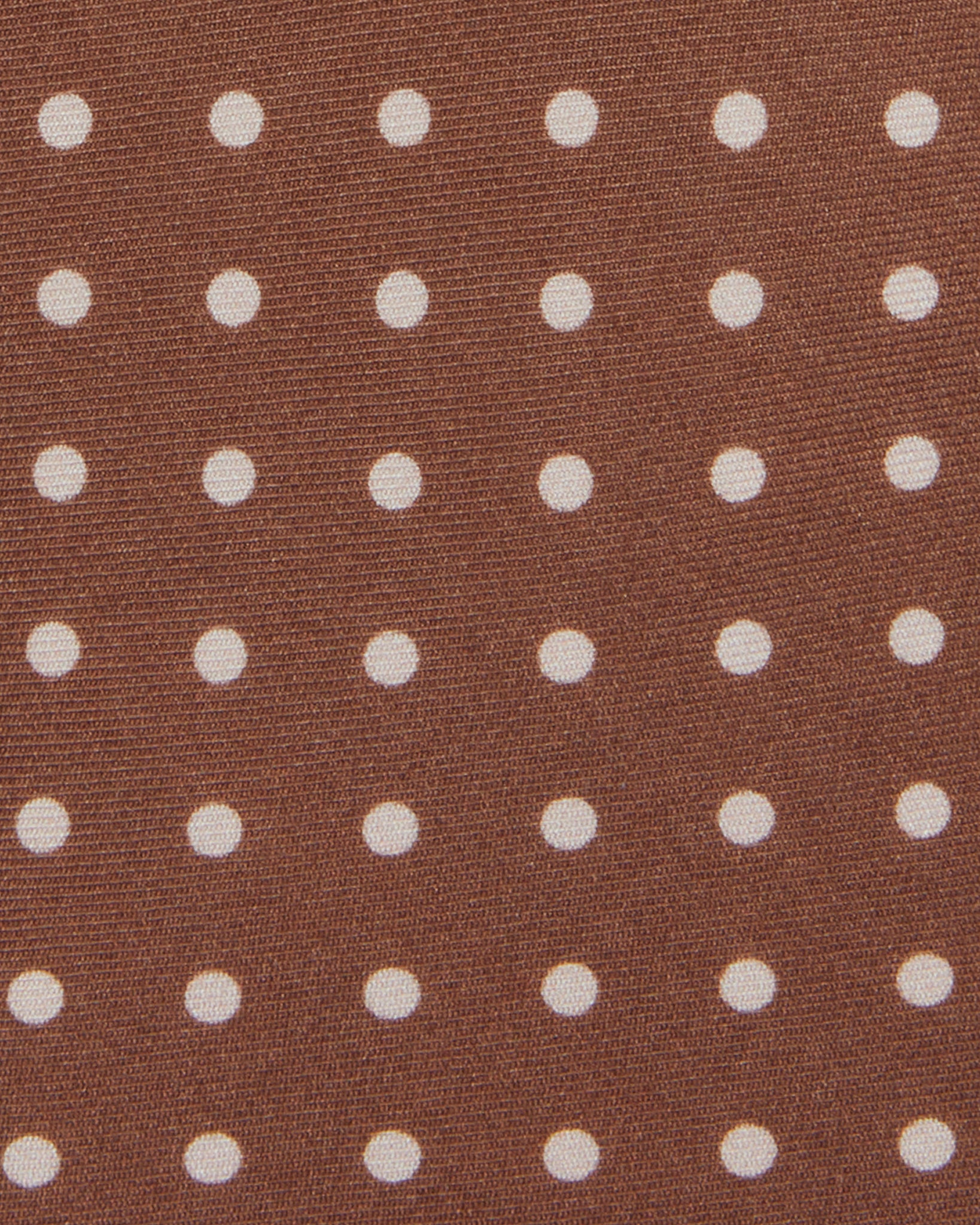 Silk Print Tie in Brown/Pale Pink Polka Dot