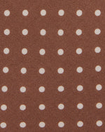 Load image into Gallery viewer, Silk Print Tie in Brown/Pale Pink Polka Dot
