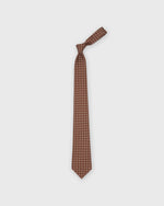 Load image into Gallery viewer, Silk Print Tie in Brown/Pale Pink Polka Dot
