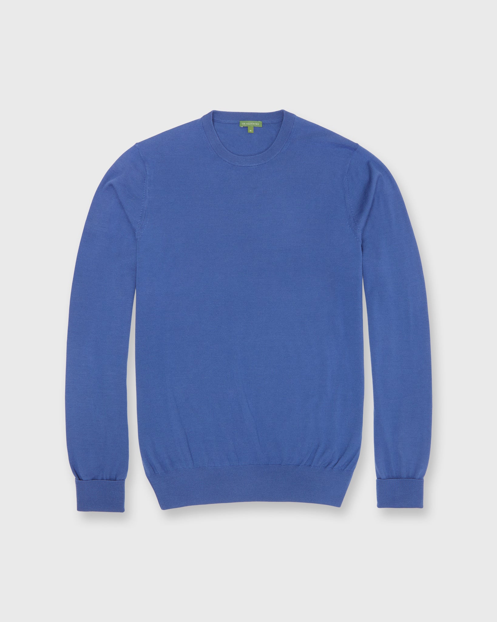 Fine-Gauge Crewneck Sweater in Delft Blue Escorial Wool