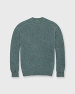 Load image into Gallery viewer, Washed Crewneck Sweater in Heather Pine Shetland Wool
