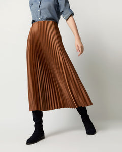 Isabelle Skirt in Bronze Charmeuse