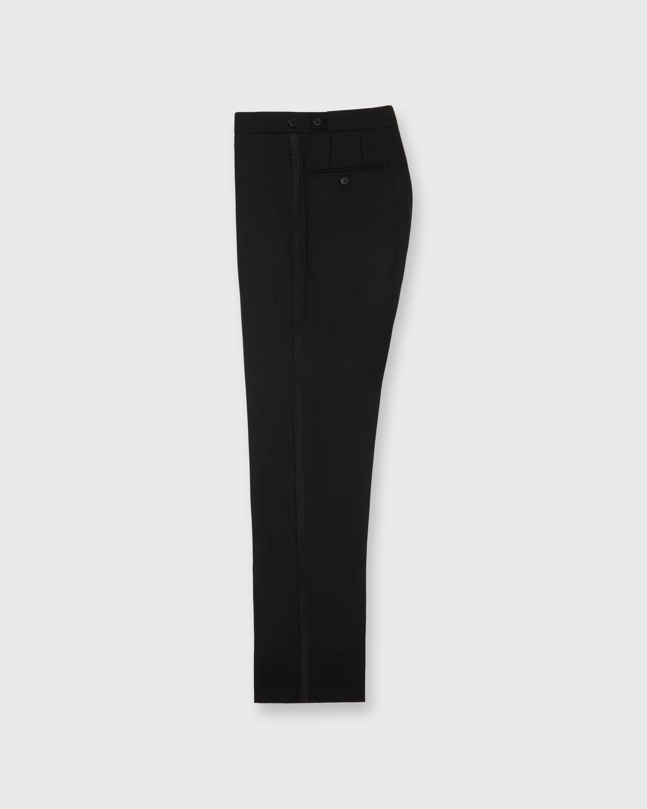 Tuxedo Trouser in Black Plainweave
