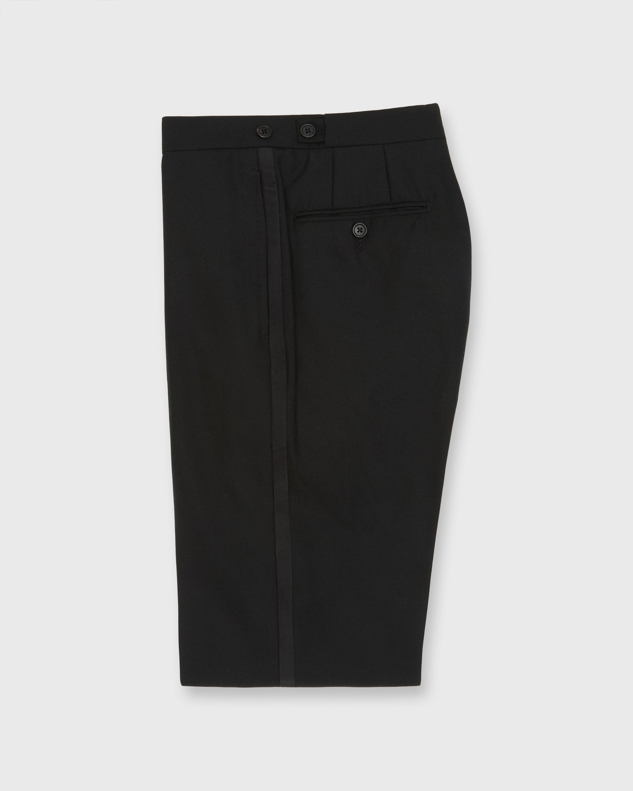 Tuxedo Trouser in Black Plainweave