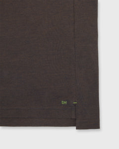 Short-Sleeved Polo in Brown Dark Oxford Pima Pique