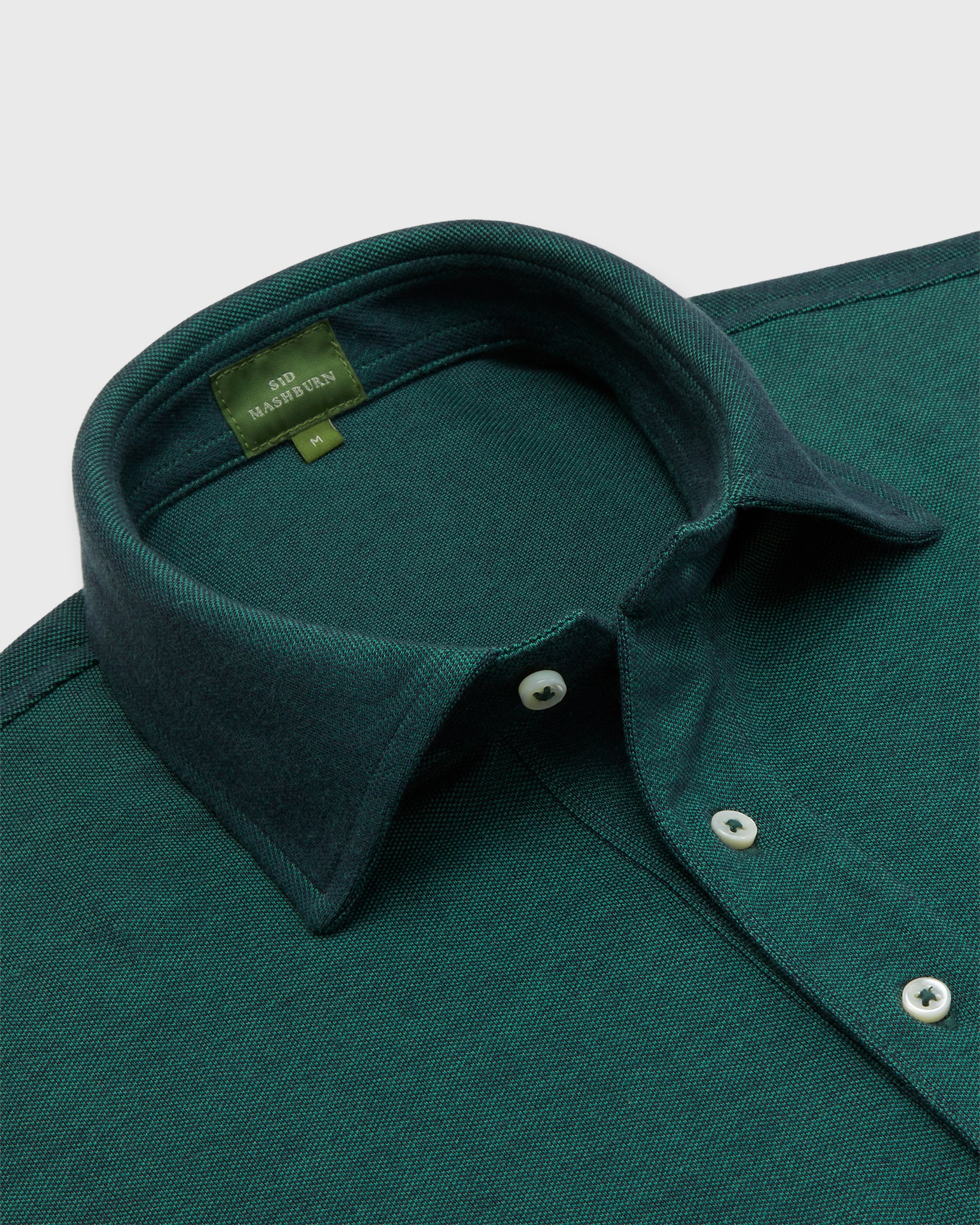 Short-Sleeved Polo in Spruce Dark Oxford Pima Pique