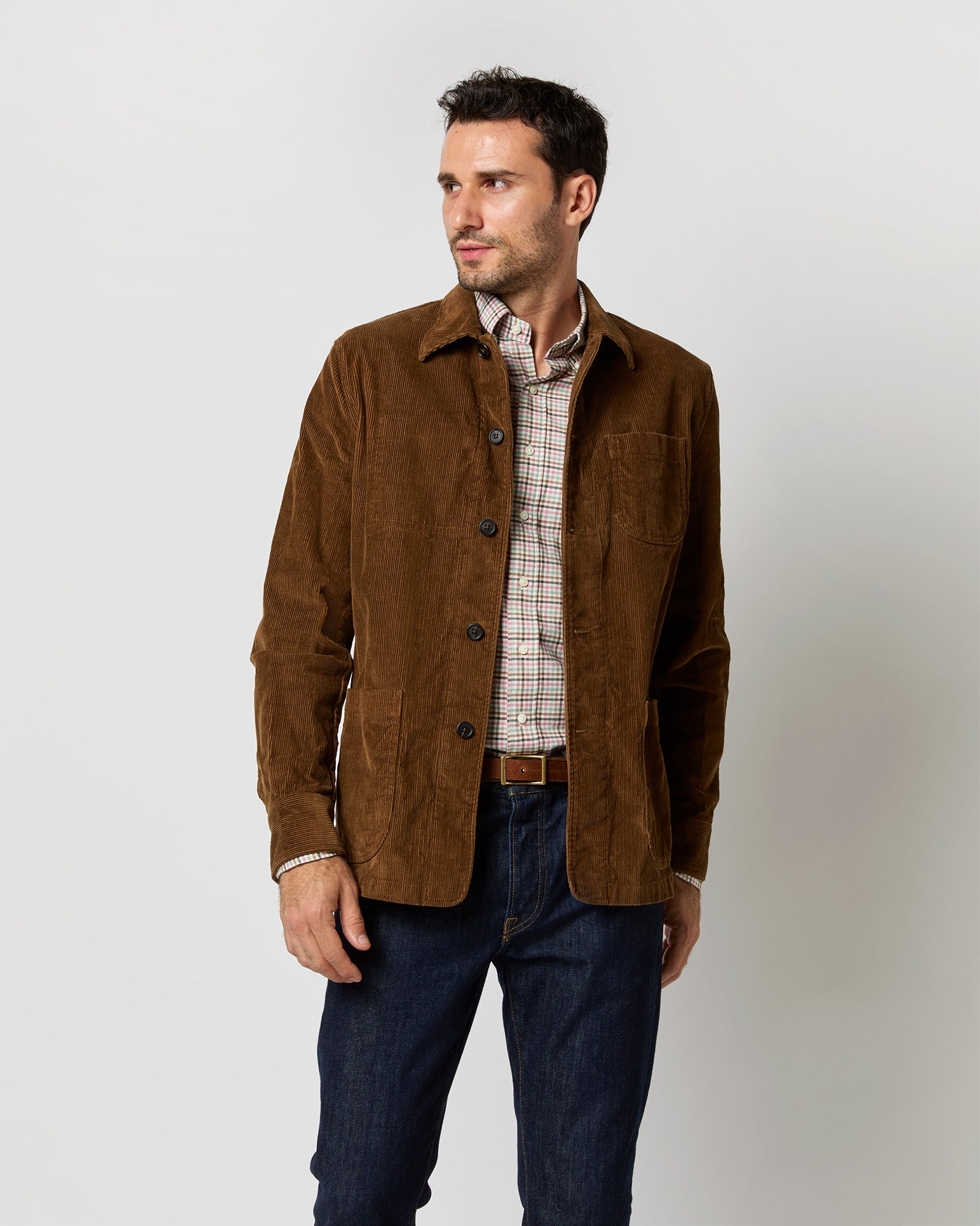 Chore Jacket in Acorn Corduroy Shop Sid Mashburn