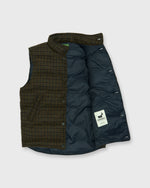 Load image into Gallery viewer, Cashball Vest in Brown/Spruce/Navy Plaid Harris Tweed
