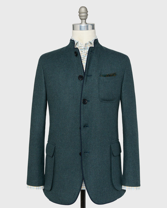 Tyrolean Jacket in Sea Moss Wool Twill
