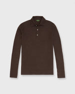 Load image into Gallery viewer, Long-Sleeved Rally Polo Sweater in Brazil Nut Cotton/Cashmere
