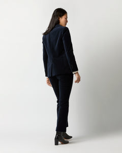 Concetta Jacket in Navy Stretch Velveteen