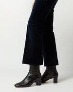 Load image into Gallery viewer, Fayette Flare Cropped Pant in Navy Stretch Velveteen
