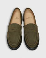 Load image into Gallery viewer, Lug Sole Loafer in Military Suede
