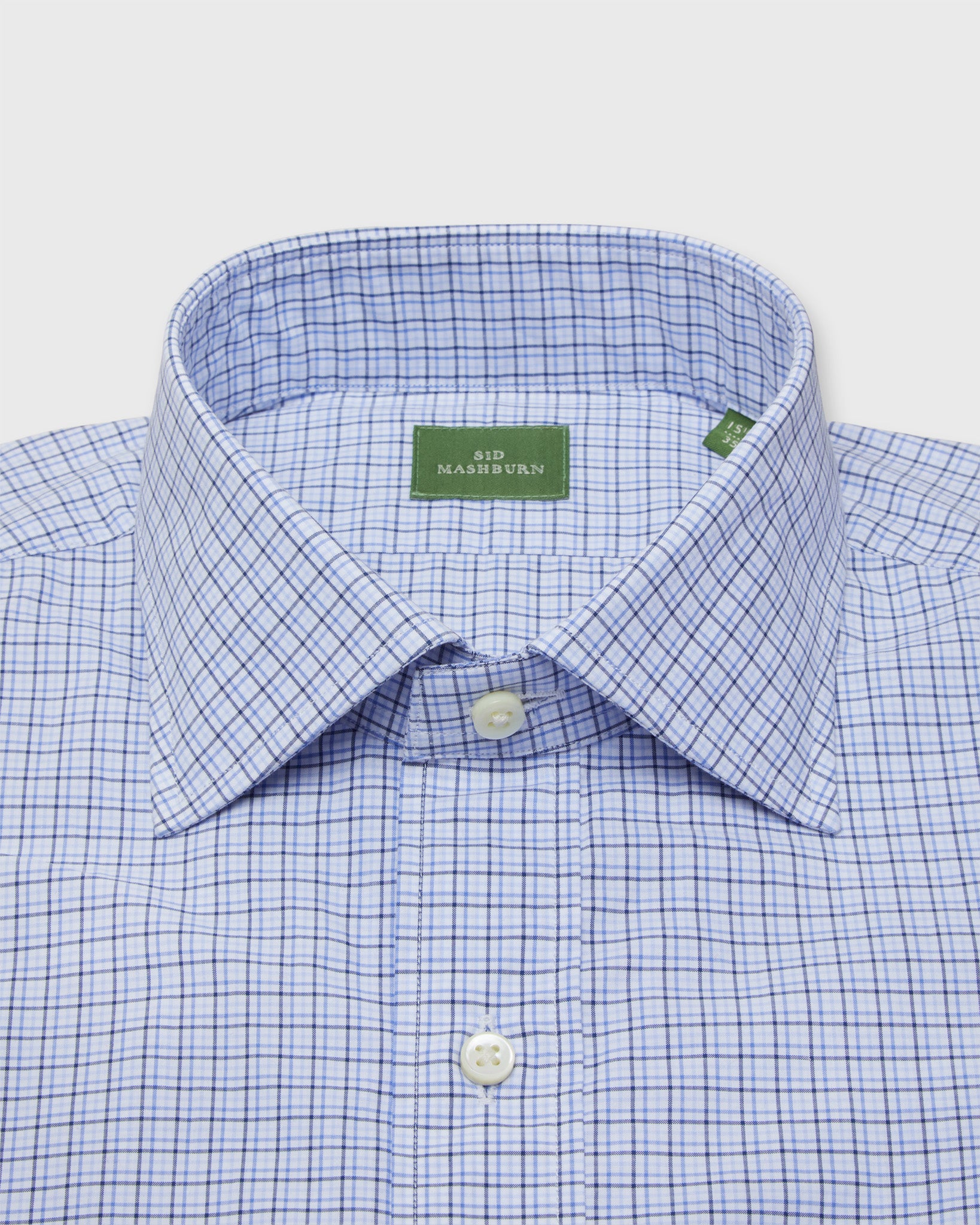 tattersall dress shirts Proper Cloth Men's Blue and Navy Tattersall Performance Blend Custom Dress Shirt