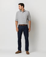 Load image into Gallery viewer, Spread Collar Sport Shirt in Peri/Sawdust Gingham Brushed Twill
