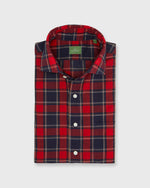 Load image into Gallery viewer, Spread Collar Sport Shirt in Red/Navy/Yellow Plaid Poplin
