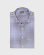 Load image into Gallery viewer, Spread Collar Sport Shirt in Grey/Peri Gingham Poplin
