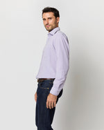 Load image into Gallery viewer, Spread Collar Sport Shirt in Lavender Corduroy
